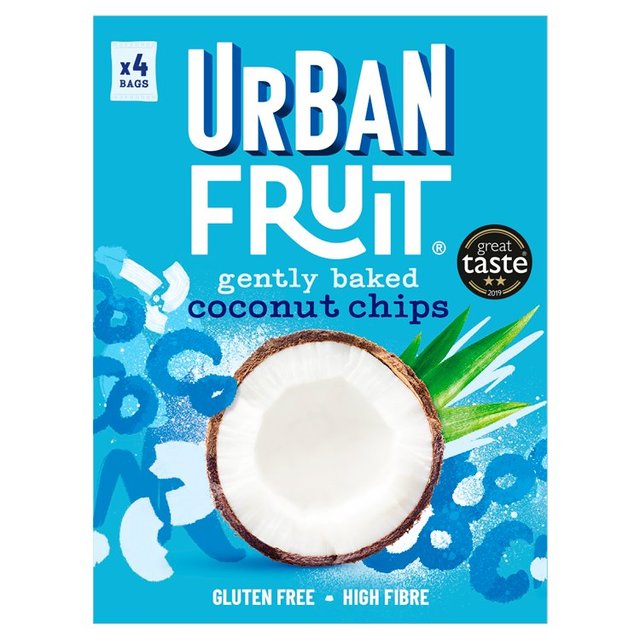 Urban Fruit Gently Baked Coconut Chips Multipack   4 x 18g GOODS M&S   