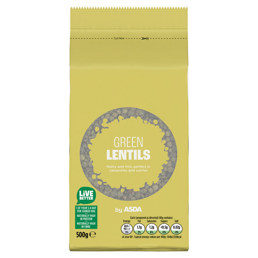 ASDA Green Lentils 500g GOODS ASDA   