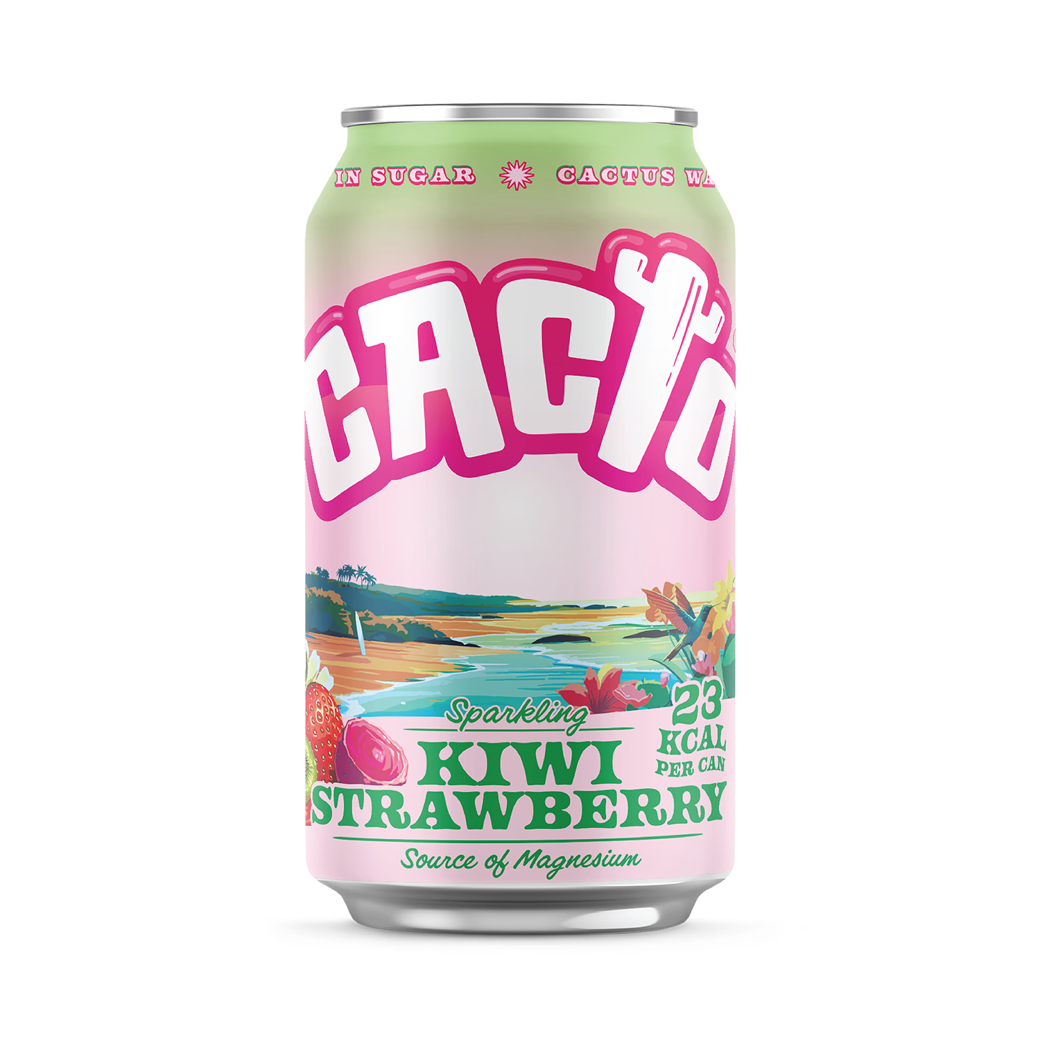 Cacto low sugar soda prickly pear kiwi strawberry 330ml (British brand)