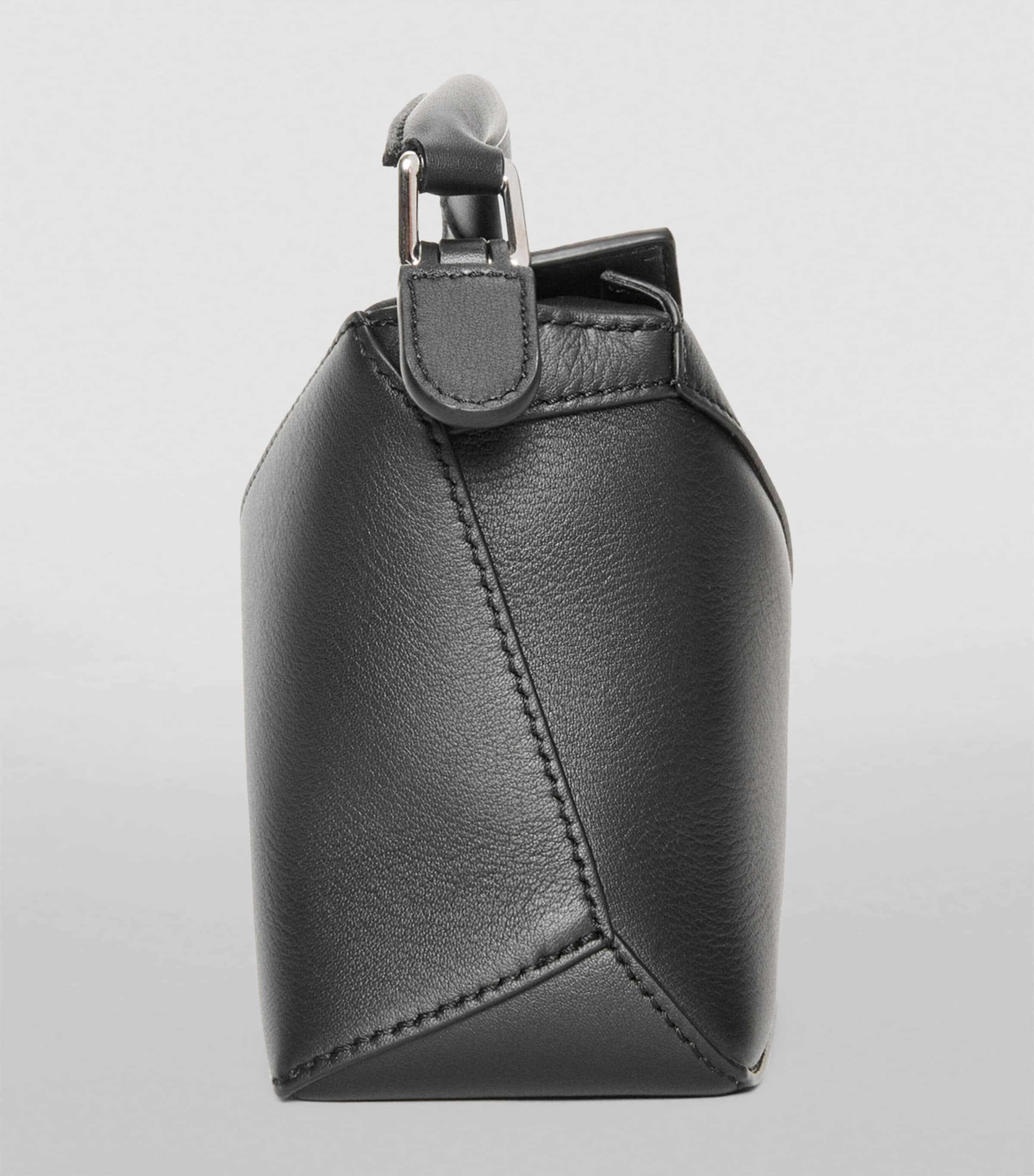 LOEWE mini Puzzle Edge top-handle bag in calfskin, imported from the UK