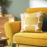 Habitat x Scion cushion mustard 43x43cm, imported from the UK