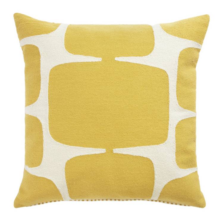 Habitat x Scion cushion mustard 43x43cm, imported from the UK