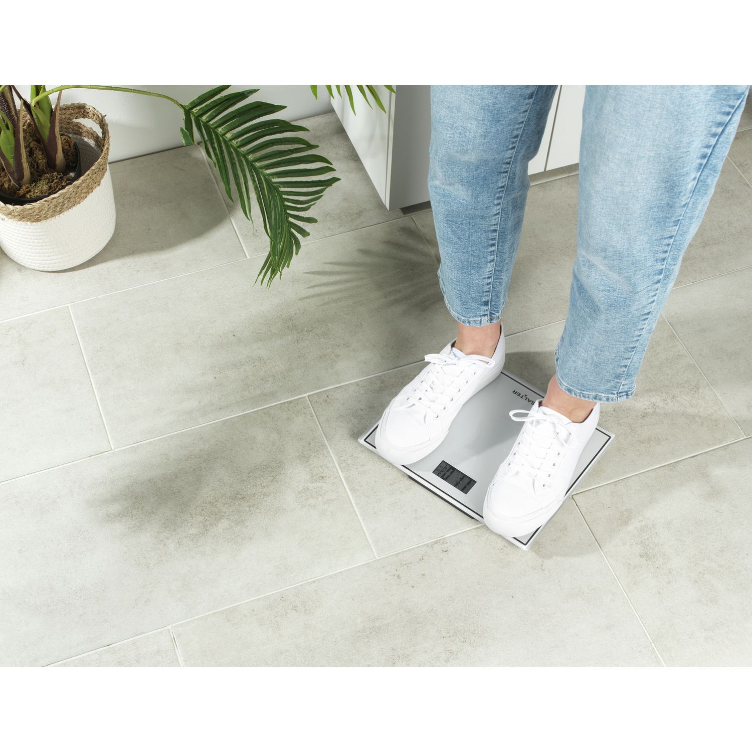 Salter bathroom scale compact white, imported from the UK
