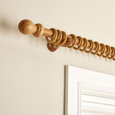Argos Argos Home Wooden Fixed Curtain Pole - 300cm- Buy online at McGrocer