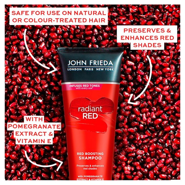 John Frieda Red Boosting Shampoo Radiant Red   250ml