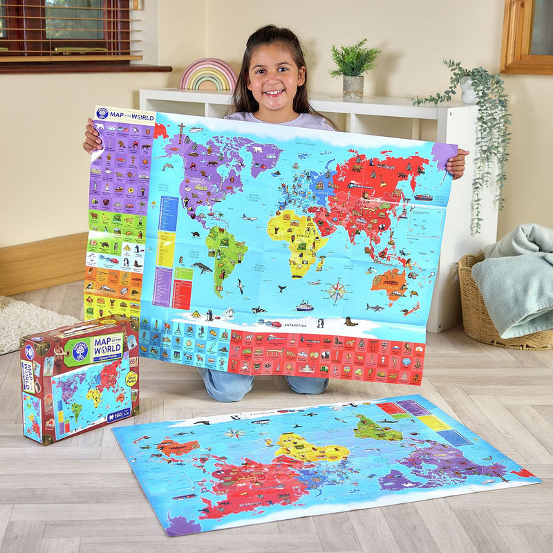Orchard Toys world map jigsaw puzzle 150 pieces, UK version