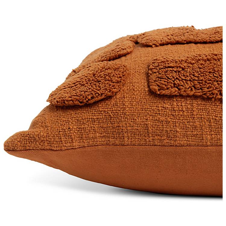 Habitat Abstract Tufted Cushion Orange 43x43cm - British product