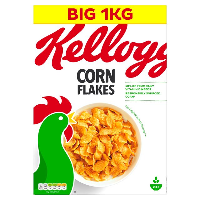 Kellogg's Corn Flakes Breakfast Cereal   1kg