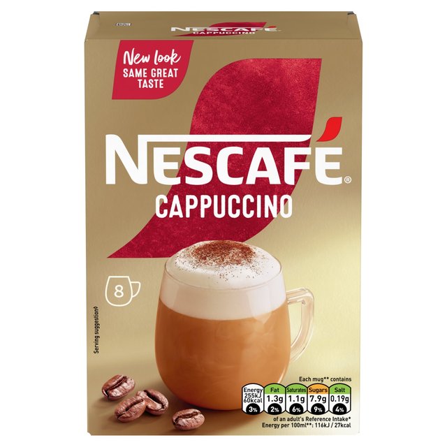 Nescafe Gold Cappuccino Instant Coffee   8 per pack