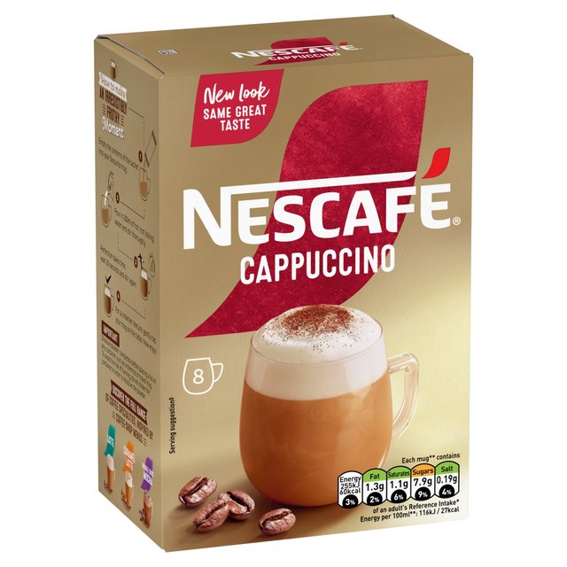 Nescafe Gold Cappuccino Instant Coffee   8 per pack GOODS M&S   