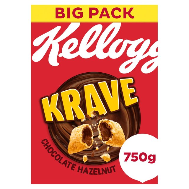 Kellogg's Krave Chocolate Hazelnut Breakfast Cereal   750g