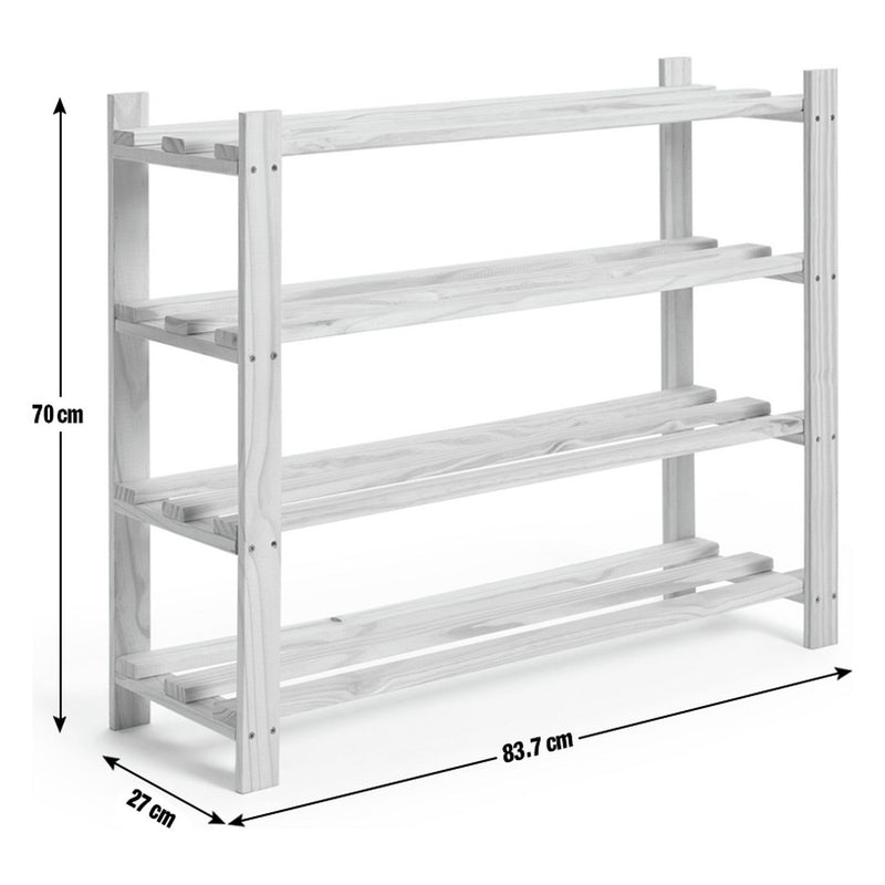 Argos Home 4 shelf shoe storage rack pine, imported from the UK