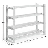 Argos Home 4 shelf shoe storage rack pine, imported from the UK