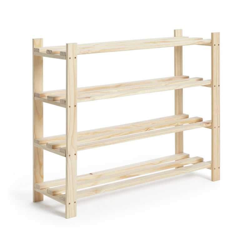 Argos Home 4 shelf shoe storage rack pine, imported from the UK