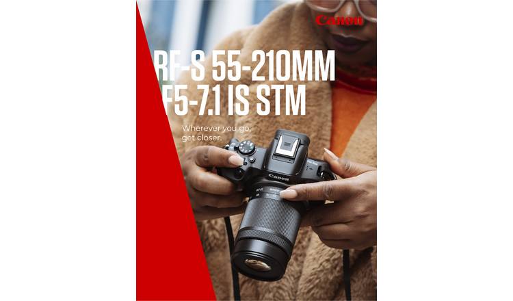 Canon 55-210mm f/5-7.1 IS STM telephoto lens - British product