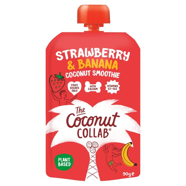 The Coconut Collab Strawberry & Banana Little Coconutters Pouch Multipack   10 x 90g