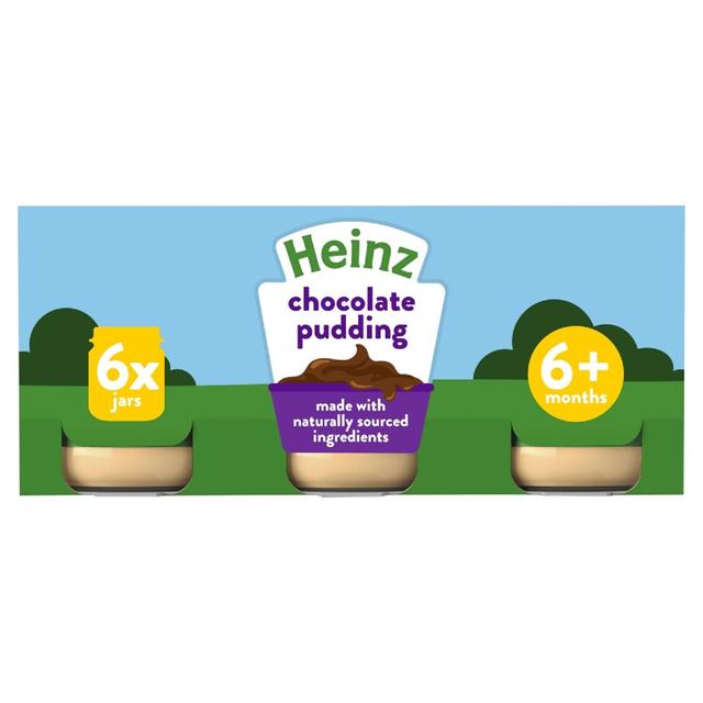 Heinz By Nature Chocolate Pudding Baby Food Jar 6+ Months   6 x 120g GOODS M&S   