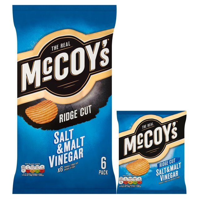 McCoy's Salt & Malt Vinegar Multipack Crisps   6 per pack