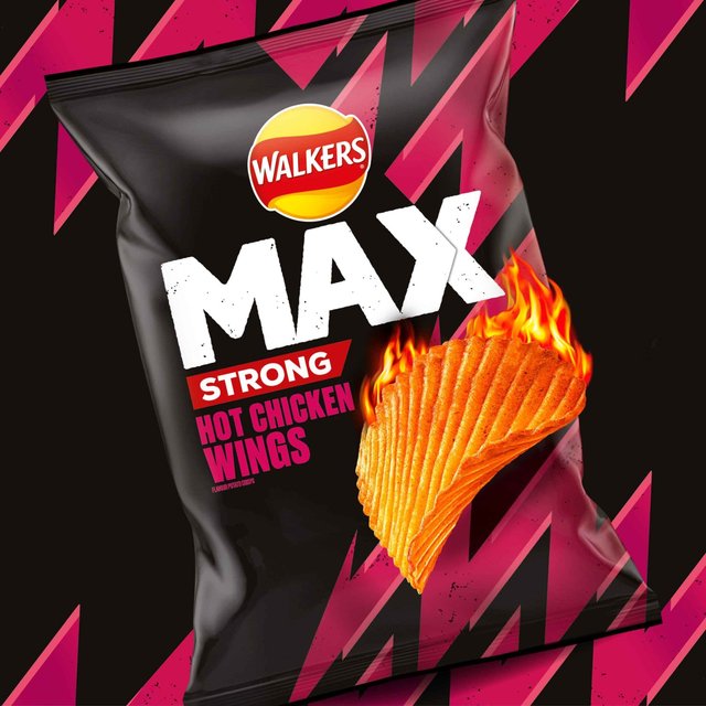 Walkers Max Strong Hot Chicken Wings Sharing Bag Crisps   140g GOODS M&S   