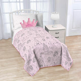 Disney Princess blanket and cushion set pink (British brand)