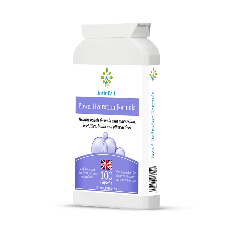 InfiniVit Bowel Hydration Formula 100 Capsules, imported from the UK