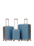 Flight Knight Orange/Black Hardcase Suitcase Set - 3 Piece (Cabin, Medium, Large)