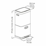 EKO 54L stainless steel dual sensor recycling bin - British product