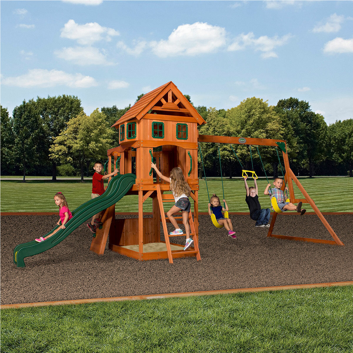 Backyard Discovery Atlantis wooden climbing frame playset - British product