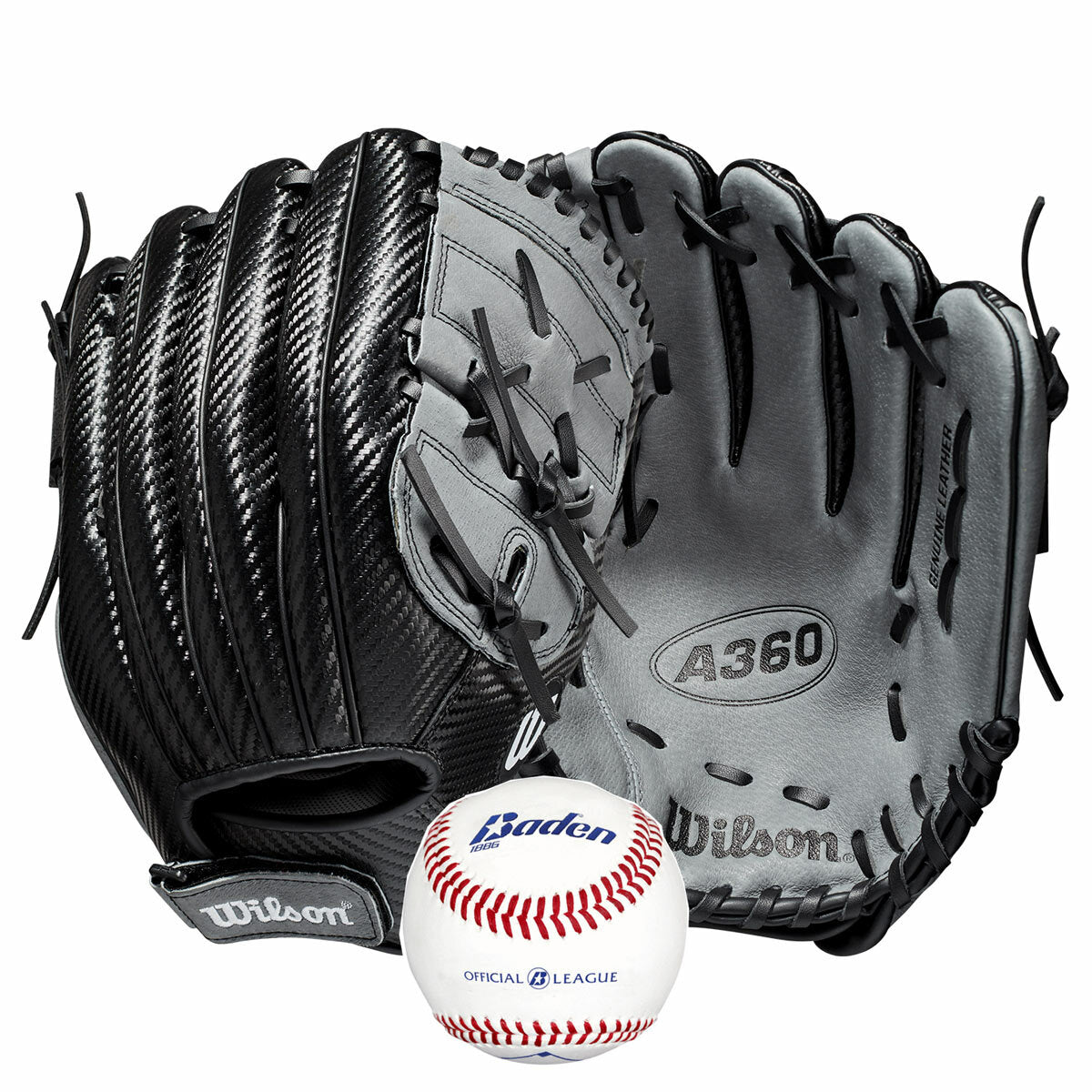 Wilson baseball senior catch set including two gloves and a ball, UK version
