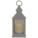 Thoughts Of You graveside lantern grey with LED candle (British brand)