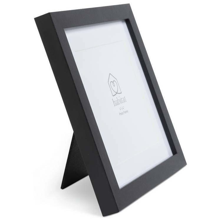Habitat set of 3 black picture frames 17x17cm (British brand)