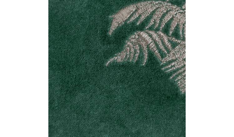 Habitat embroidered palm green cushion 43x43cm, UK version