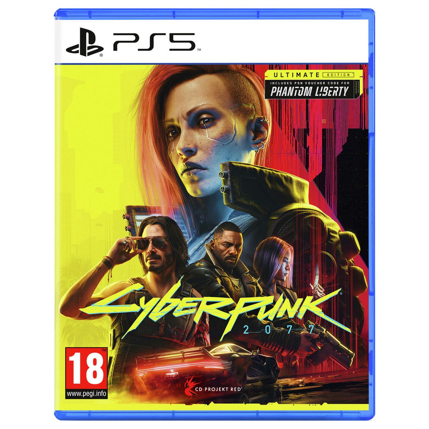 Cyberpunk 2077 Ultimate Edition PS5 game disc (British brand)