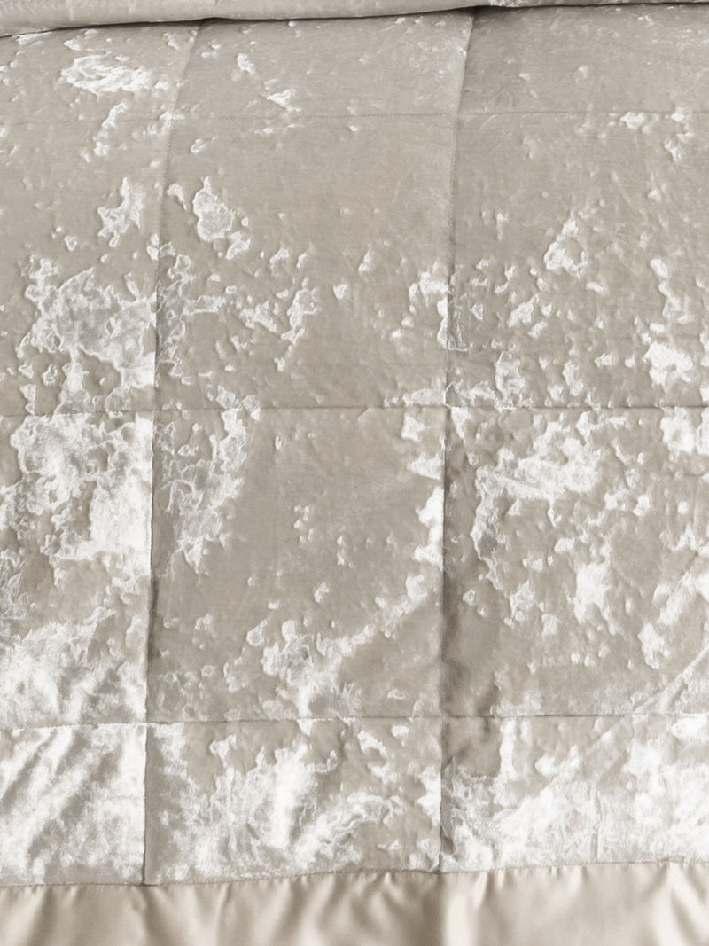 Catherine Lansfield Natural Crushed Bedspread