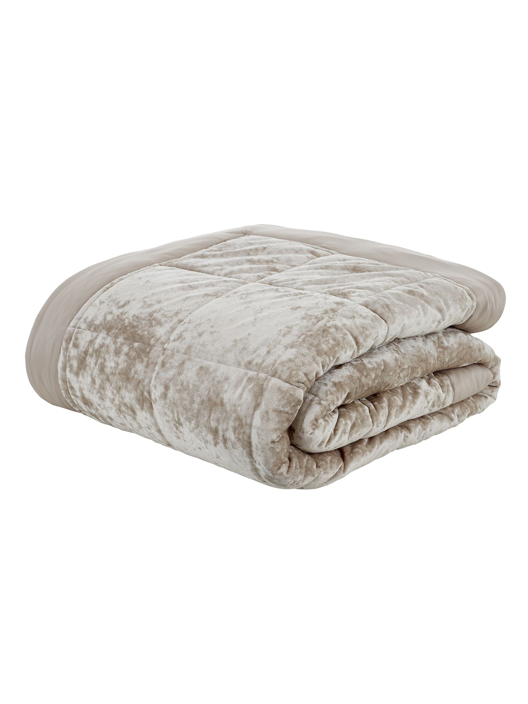 Catherine Lansfield Natural Crushed Bedspread