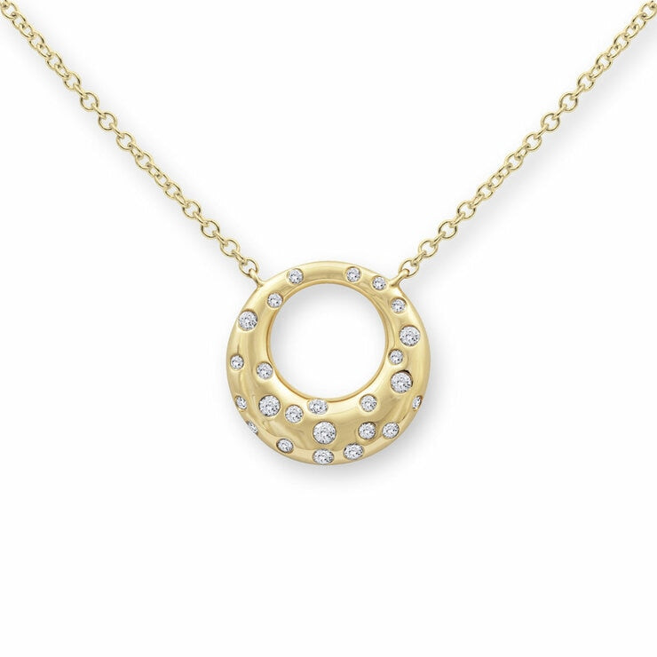 Costco diamond circle necklace 0.15ctw round brilliant 18 inch chain, UK version