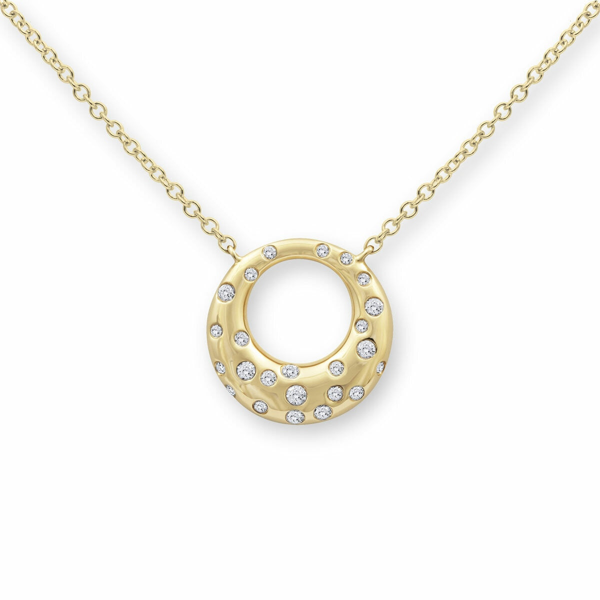 Costco diamond circle necklace 0.15ctw round brilliant 18 inch chain, UK version