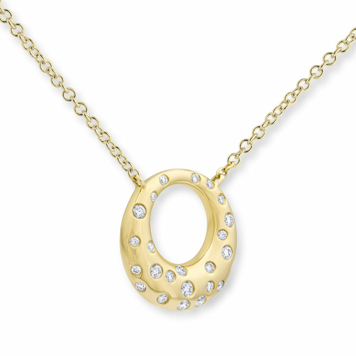 Costco diamond circle necklace 0.15ctw round brilliant 18 inch chain, UK version
