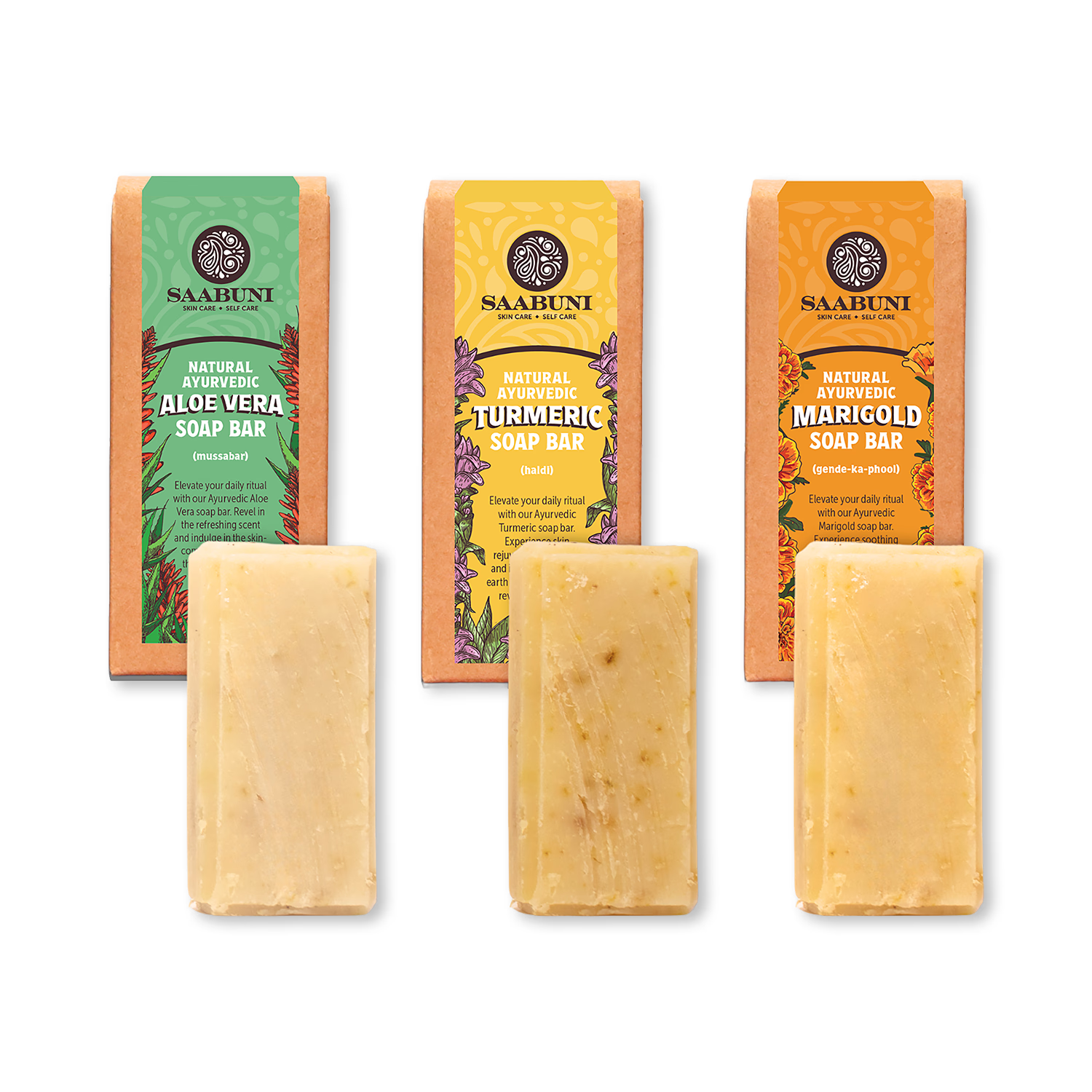 Mini hand and body soap bar trio 40g each - British product