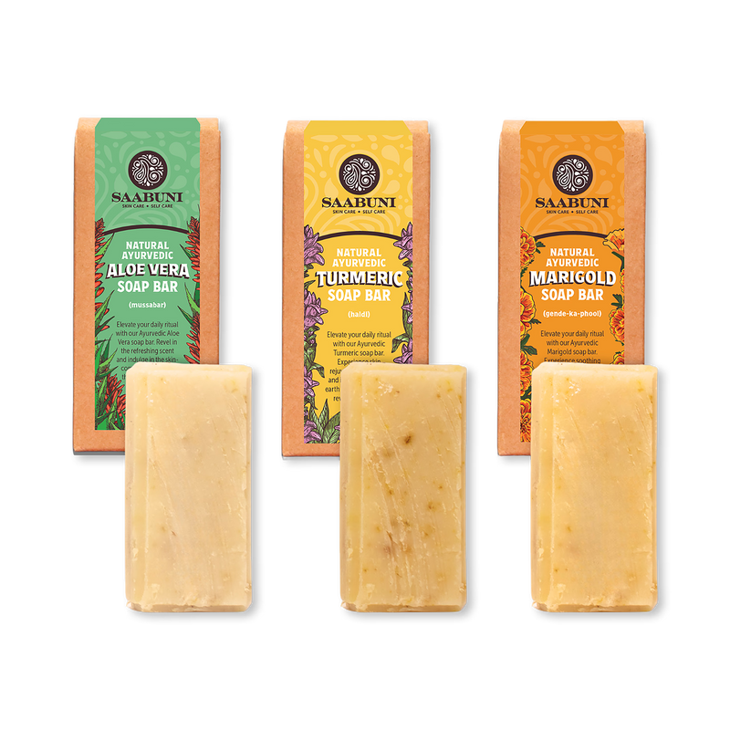 Mini hand and body soap bar trio 40g each - British product