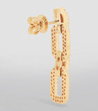 SHAY yellow gold diamond Deco chain earrings, UK version