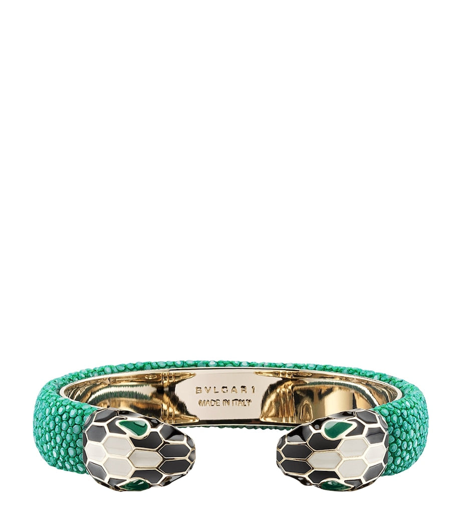 Bvlgari Serpenti Forever leather bangle medium - British product