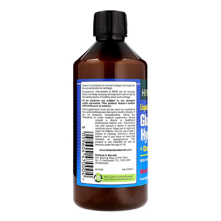 Holland & Barrett Glucosamine Chondroitin & MSM Complex Liquid 473ml Glucosamine Holland&Barrett   