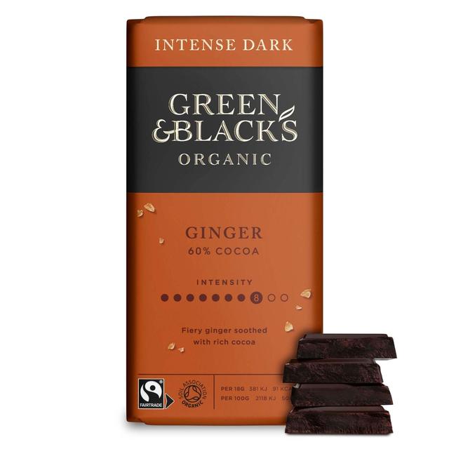 Green & Black's Organic Ginger Dark Chocolate Bar   90g GOODS M&S   