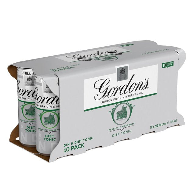 Gordon's Gin & Slimline Tonic   10 x 250ml GOODS M&S   