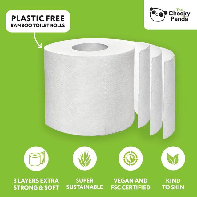 Cheeky Panda Natural Bamboo Toilet Tissue   9 per pack GOODS M&S   