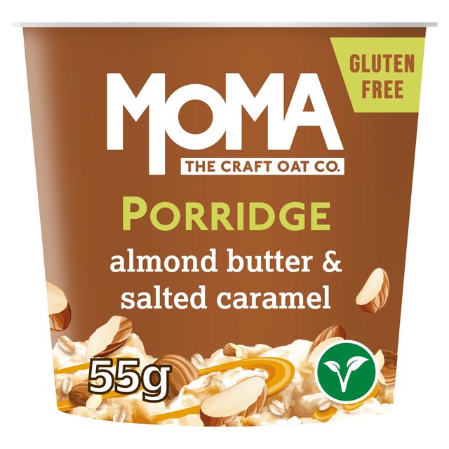 MOMA Almond Butter & Salted Caramel Jumbo Oat Porridge Pot Gluten Free   55g