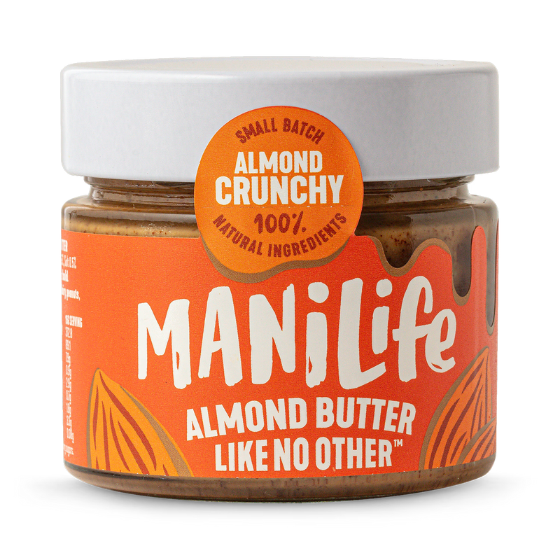 Manilife crunchy almond butter 160g (British brand)