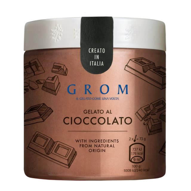 Grom Chocolate Gelato Ice Cream Tub   460ml GOODS M&S   