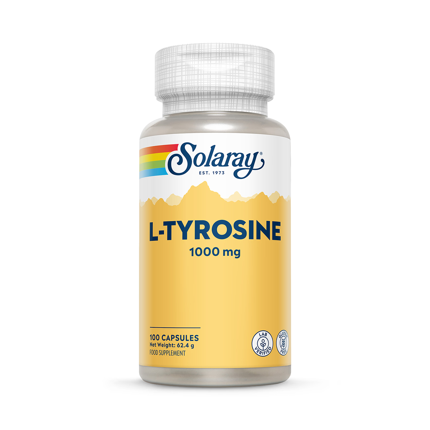 Solaray L-Tyrosine free-form amino acid supplement 60 capsules (British brand)